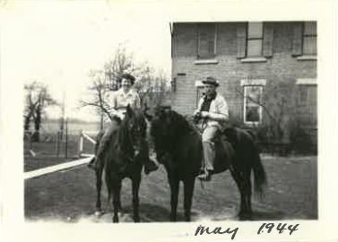 On horseback